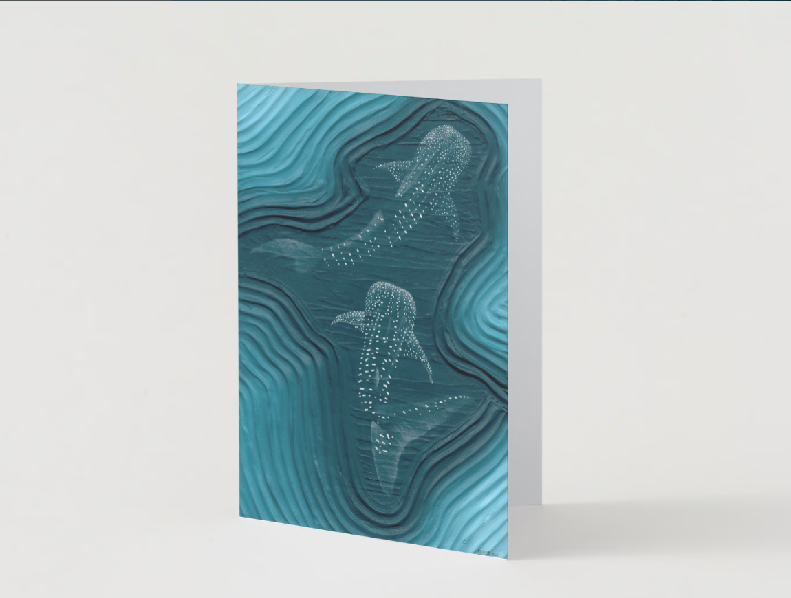 Whale Shark Greeting Card Print