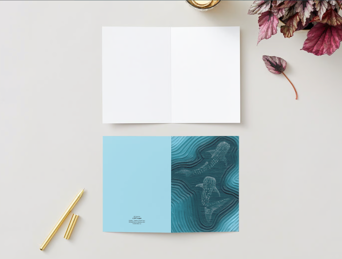 Whale Shark Greeting Card Print