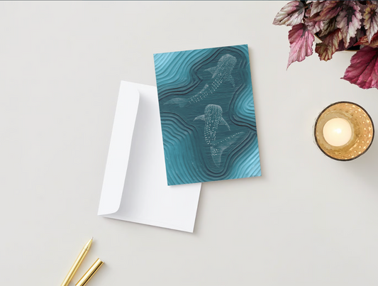 Whale Shark Greeting Card Print